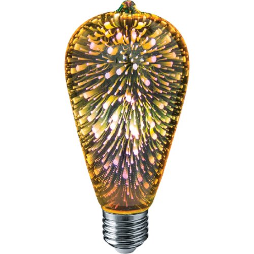 Лампа светодиодная Navigator NLL-3DRGB ST64 Е27 220В 2Вт 360Лм 65х140мм картинка 